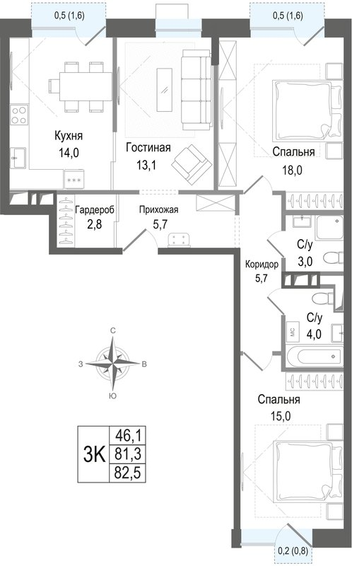 Продажа 3-комн квартиры в новостройке Королёв г.,  к. 3
