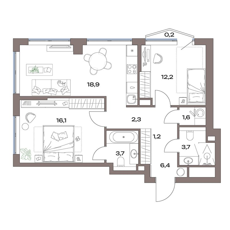 Продажа 2-комн квартиры в новостройке Москва г., Дубнинская ул.,  к. 14