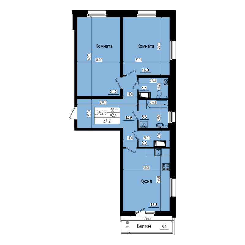 Продажа 2-комн квартиры в новостройке Парголово п., Заречная ул.,  к. 2