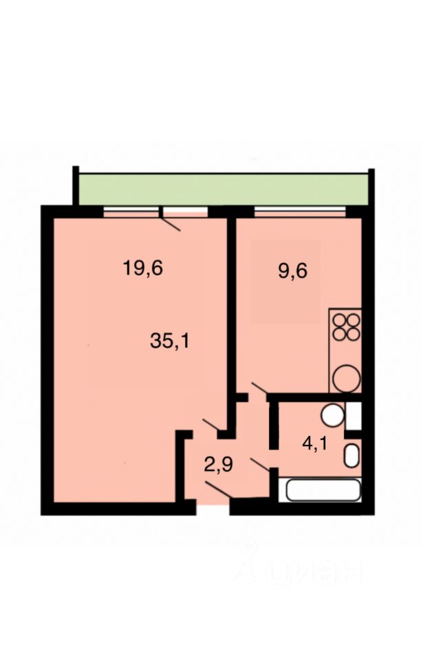 Продажа 1-комн квартиры на вторичном рынке улица Маршала Тухачевского, 25К2