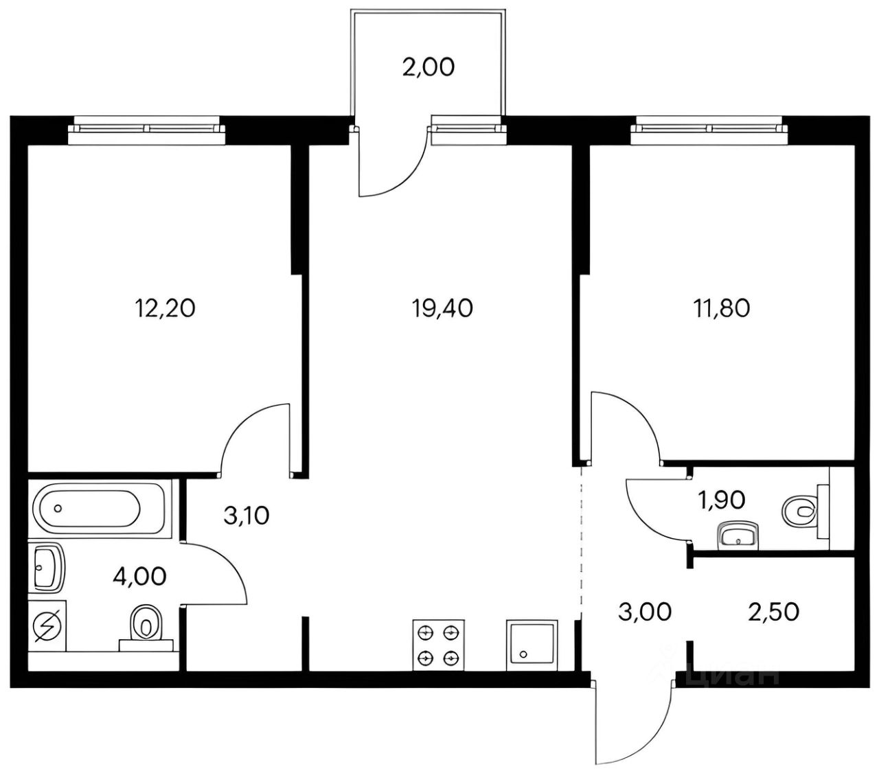 Продажа 2-комн квартиры на вторичном рынке Красноказарменная улица, 14Ак6