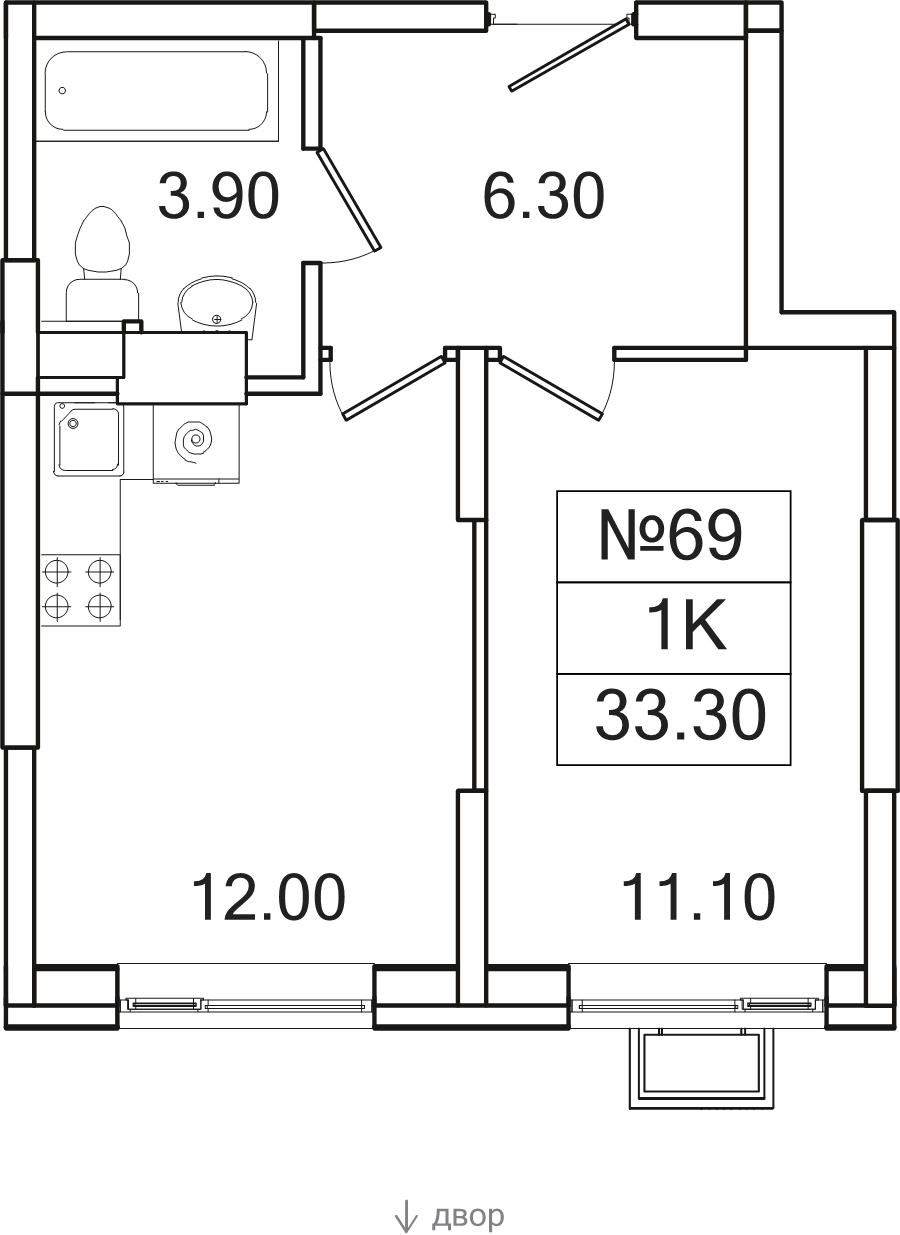 Продажа 1-комн квартиры в новостройке Сапроново д., Калиновая ул.,  к. 6