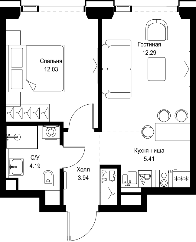 Продажа 1-комн квартиры в новостройке Москва г., Верейская ул.,  к. SET.2.А