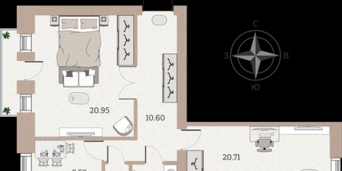 2-комн квартира Московский пр-кт,  д. 151а