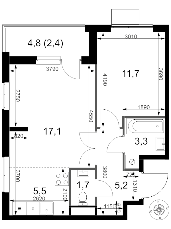 Продажа 1-комн квартиры в новостройке Москва г., Амурская ул.,  к. 3