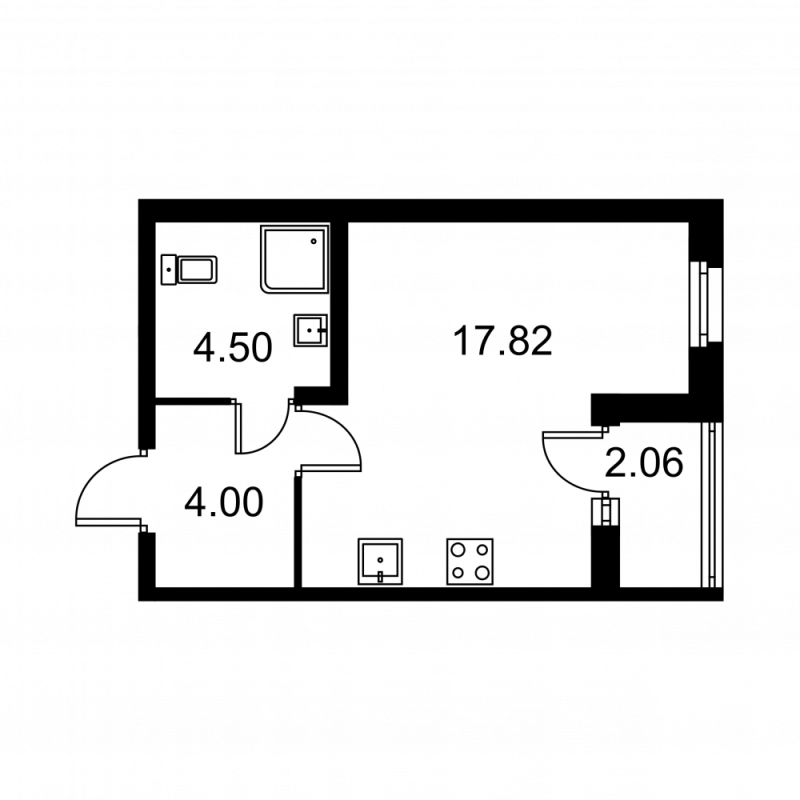 Продажа студии Колпино г., Загородная ул.,  к. D