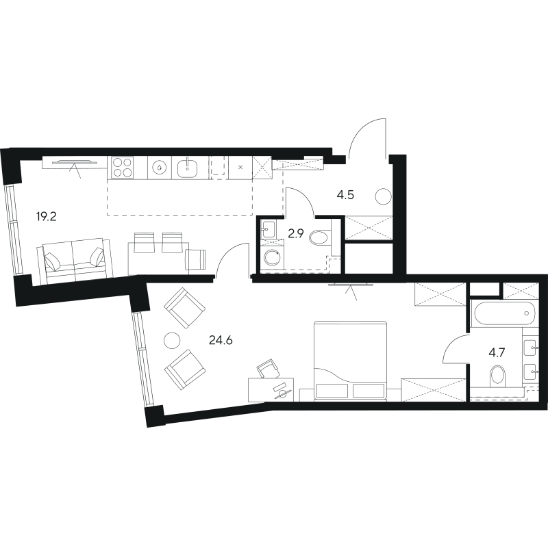 Продажа 1-комн квартиры в новостройке Москва г., Ярцевская ул.,  к. 1