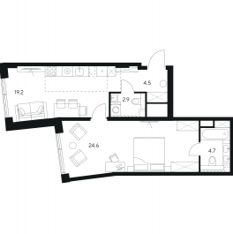 Продажа 1-комн квартиры в новостройке Москва г., Ярцевская ул.,  к. 1