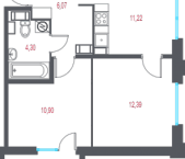 Продать Квартиры в новостройке Пушкин г., 1-я линия, территория Лесное   1.3