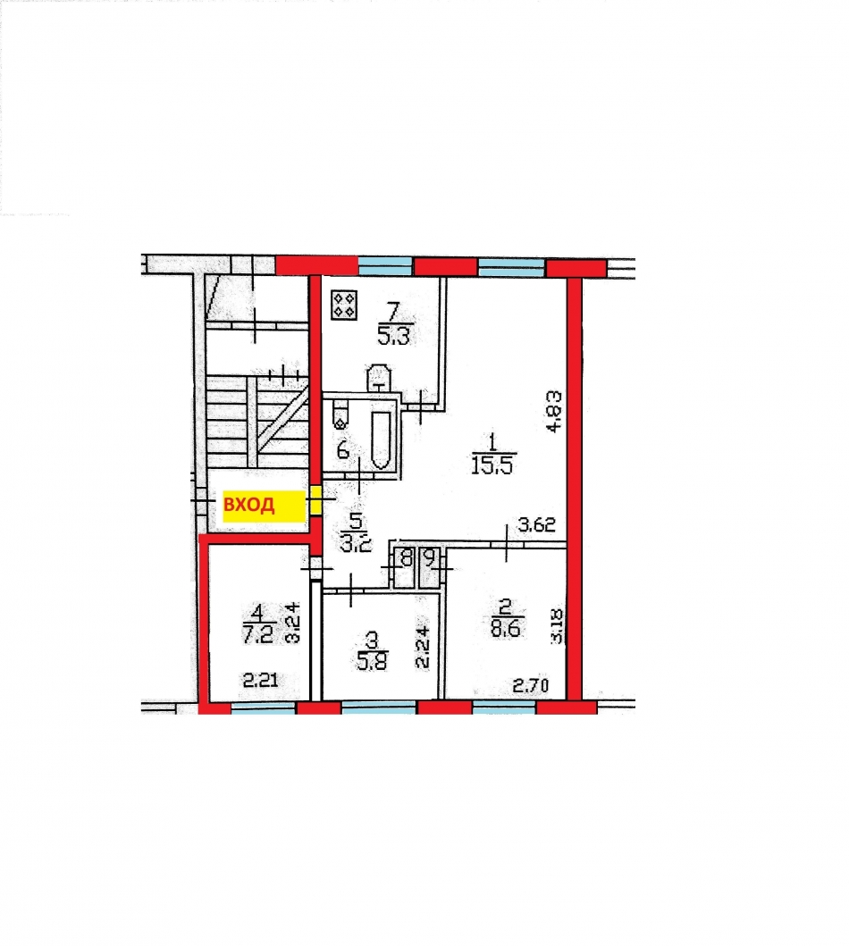 Продажа 4-комн квартиры на вторичном рынке Колпино г, Пролетарская ул ,  д. 97