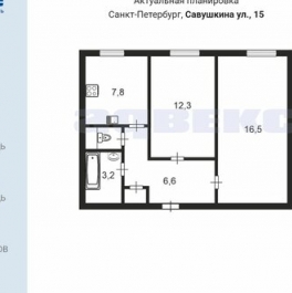 Продажа 2-комн квартиры на вторичном рынке ул Савушкина,  д. 15