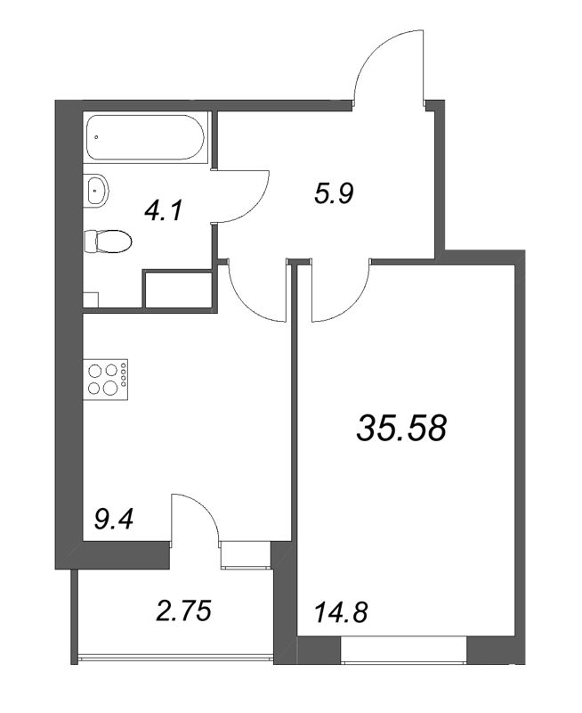 Продажа 1-комн квартиры в новостройке Янино-1 д., Заводская ул.,  к. Г