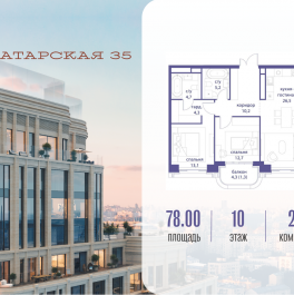 Продажа 2-комн квартиры в новостройке ул. Большая Татарская, д. 35