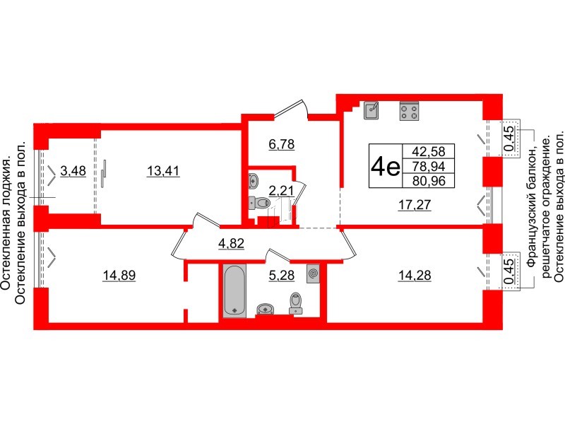 Продажа 3-комн квартиры в новостройке СПб, ул. Масляный канал