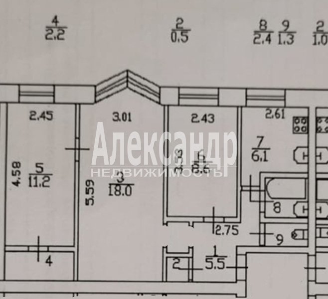 Продажа 3-комн квартиры на вторичном рынке Стрельна г., Гоголя ул. ,  д. 6