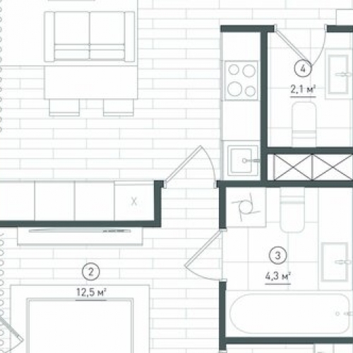 1-комн квартира улица Академика Королёва,  д. 13