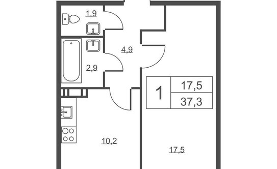 Продажа 1-комн квартиры на вторичном рынке Лабораторный проспект,  д. 23 с1