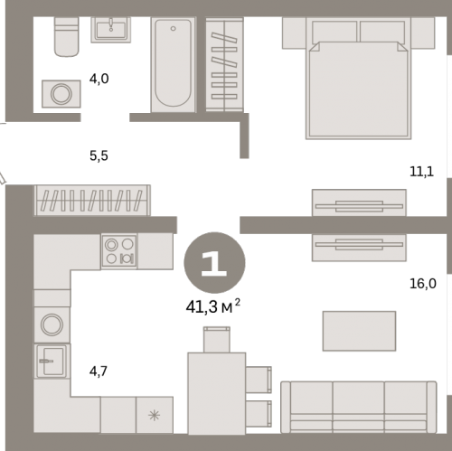 1-комн квартира Москва г., Тагильская ул.,  к. 2