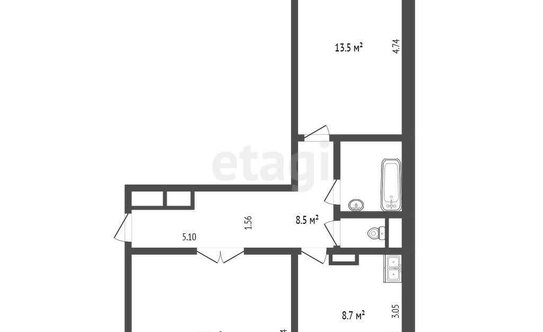 Продажа 2-комн квартиры на вторичном рынке ул Челябинская,  д. 3