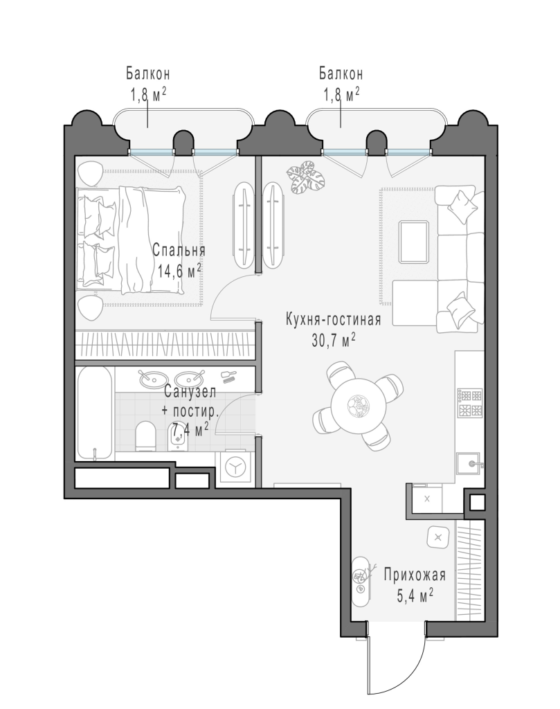 Продажа 1-комн квартиры в новостройке Москва г., Фрунзенская наб.,  к. D
