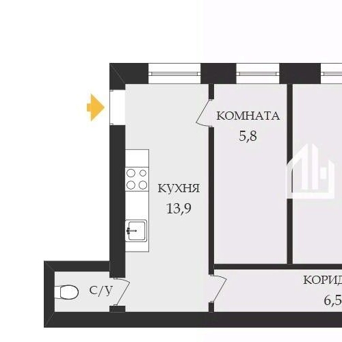 3-комн квартира Галерная улица, 23