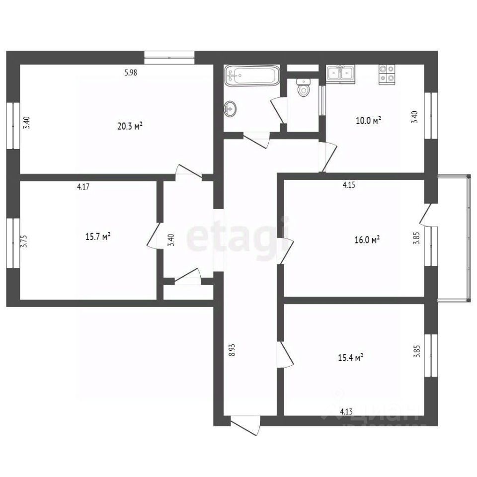 Продажа 4-комн квартиры на вторичном рынке Барклая улица, 12