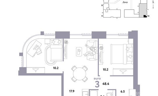 Продажа 3-комн квартиры в новостройке ул Иловайская,  д. 3,  к. 7