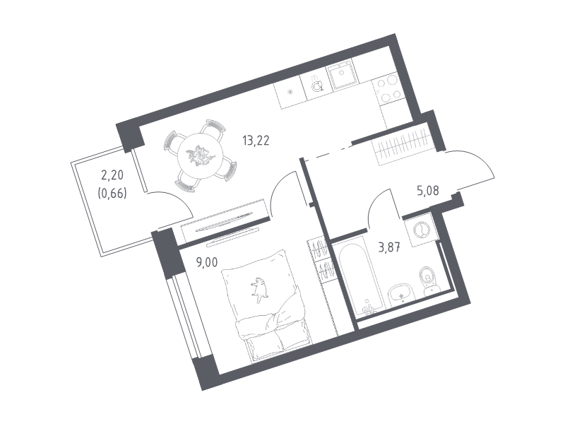 Продажа 1-комн квартиры в новостройке Санкт-Петербург г., Славянская ул.,  к. 6-7