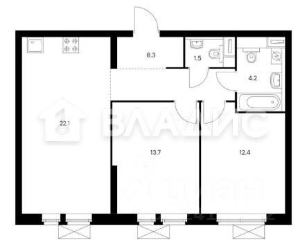 Аренда 2-комн квартиры на вторичном рынке Котельники, улица Сосновая, 5к1