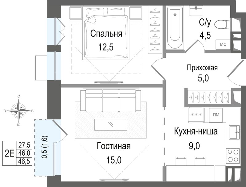 Продажа 1-комн квартиры в новостройке Королёв г.,  к. 3