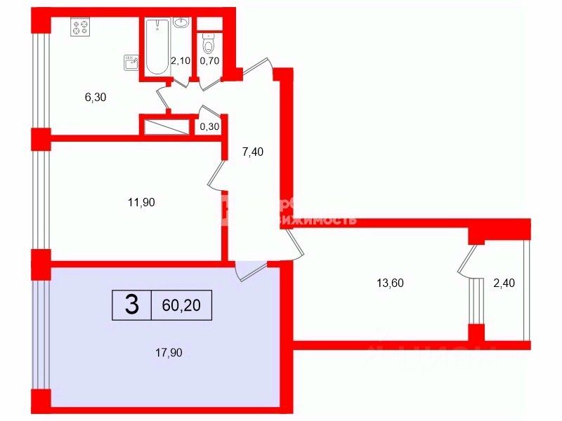 Продажа комнаты проспект Народного ополчения, 221