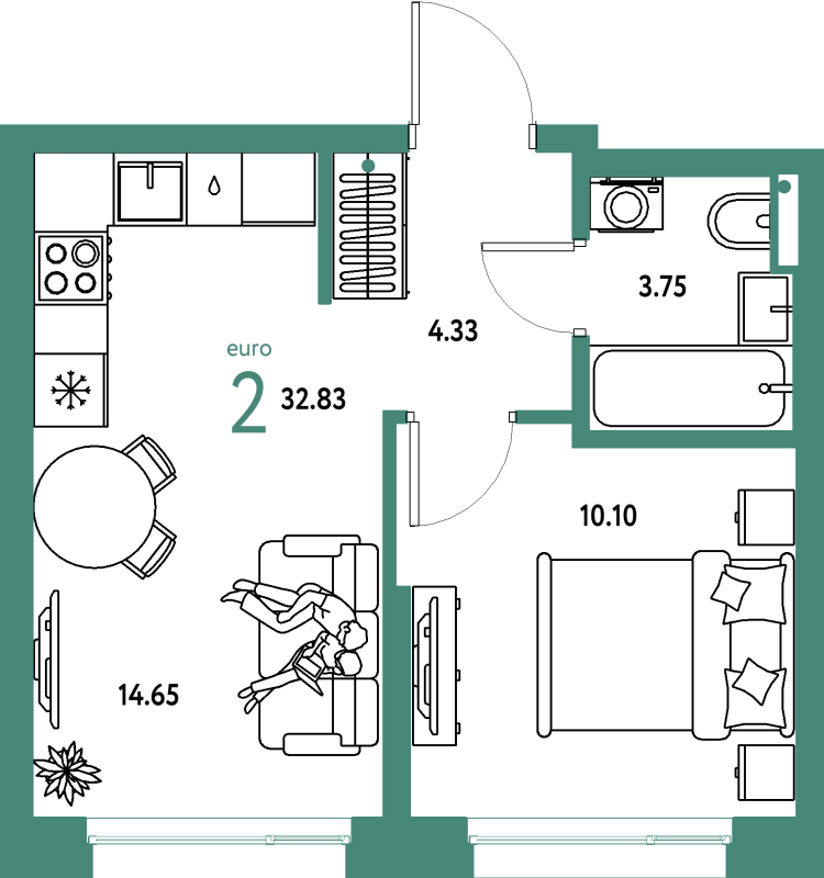 Продажа 1-комн квартиры в новостройке Мытищи г., Комарова ул.,  к. Дом Перов