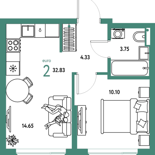 1-комн квартира Мытищи г., Комарова ул.,  к. Дом Перов