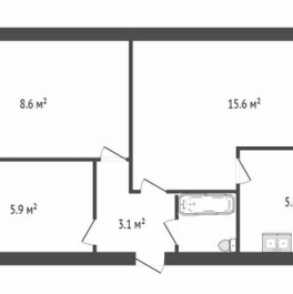 Продажа 3-комн квартиры на вторичном рынке улица Зины Портновой,  д. 44