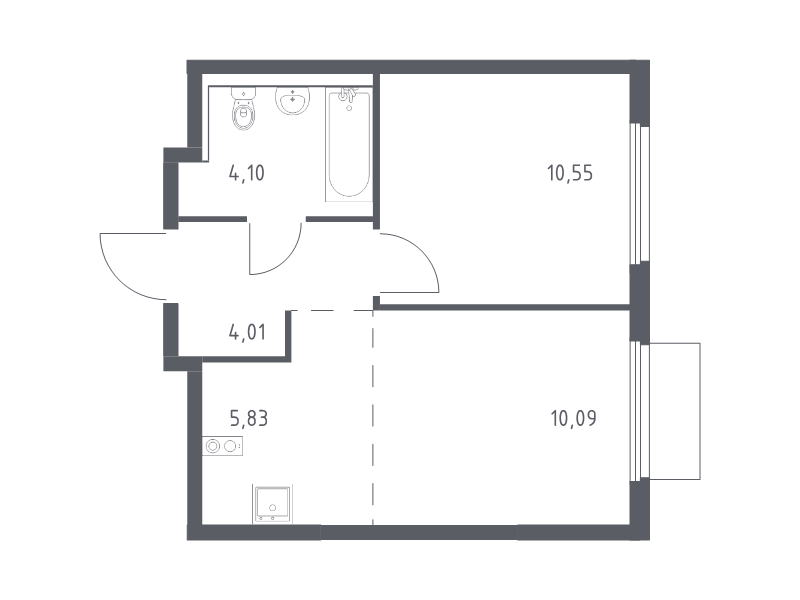 Продажа 1-комн квартиры в новостройке Мисайлово д., Молодежный б-р,  к. 19