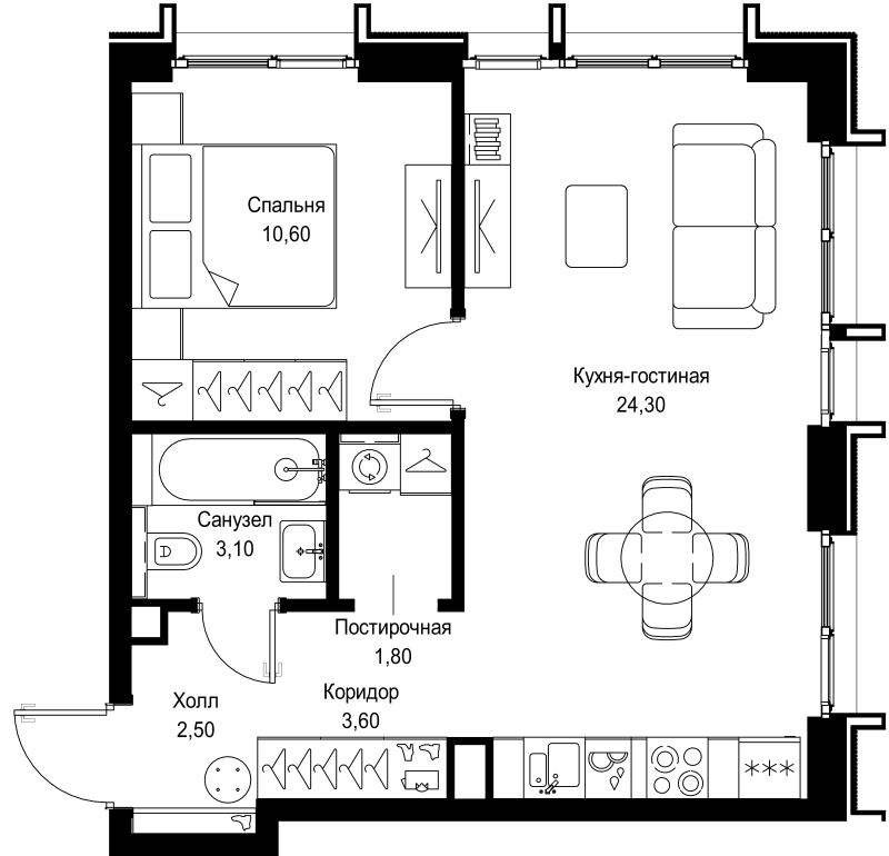 Продажа 1-комн квартиры в новостройке Москва г., Вишнёвая ул.,  к. 4