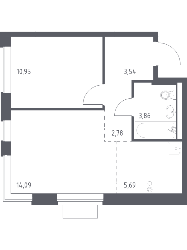 Продажа 1-комн квартиры в новостройке Горки Ленинские пгт, Каширское ш.,  к. 18.1