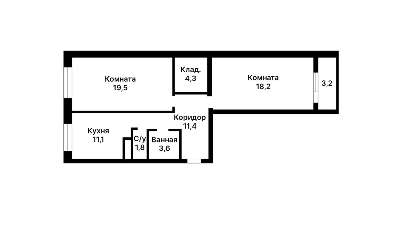 Продажа 2-комн квартиры на вторичном рынке Лобня, Текстильная улица, 18