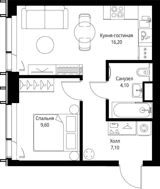 Продажа 1-комн квартиры в новостройке Москва г., Верейская ул.,  к. 1.5