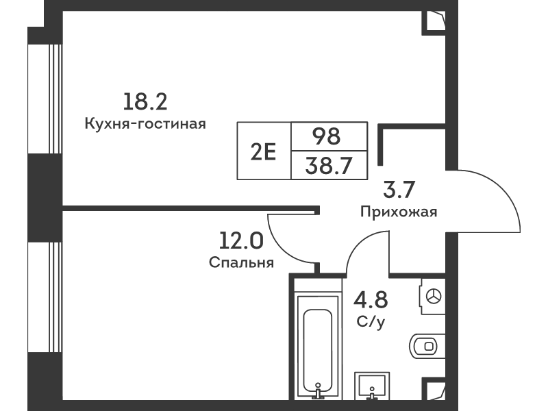 Продажа 1-комн квартиры в новостройке Москва г., Дербеневская ул.,  к. 1