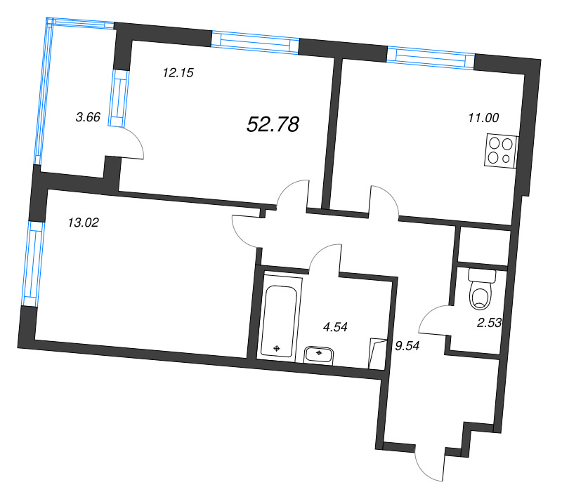 Продажа 2-комн квартиры в новостройке Шушары п., Пулковское ш.,  к. 3.5