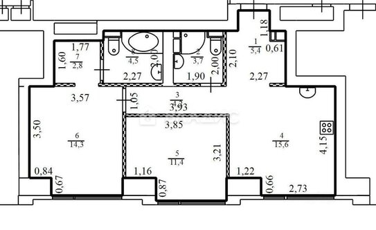 Продажа 3-комн квартиры на вторичном рынке Сетуньский 1-й проезд,  д. 2,  к. 1