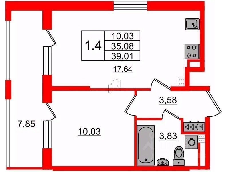 Аренда 1-комн квартиры на вторичном рынке пос. Стрельна, проспект Буденного, 5