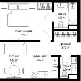 Продажа 1-комн квартиры в новостройке Москва г., Верейская ул.,  к. 5