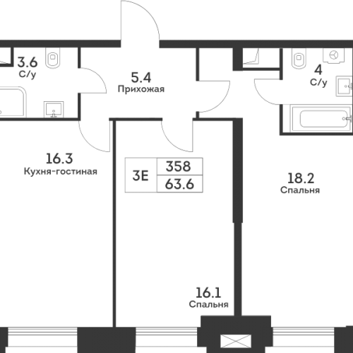 2-комн квартира Москва г., Обручева ул.,  к. 5