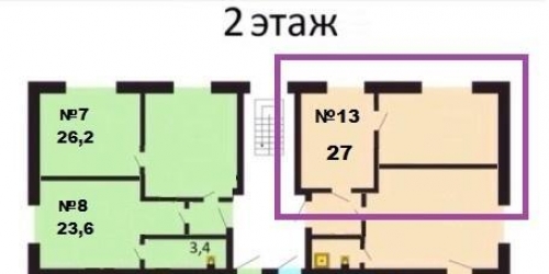 2-комн квартира угол между Пушкин г и Пушкин г, Колпинское ш,  д. 23,  к. 4