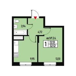 Продажа 1-комн квартиры в новостройке улица Генерала Донскова, дом 29, корпус 6