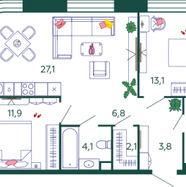 Продажа 2-комн квартиры в новостройке Москва г., Автозаводская ул.,  к. 2.4.1