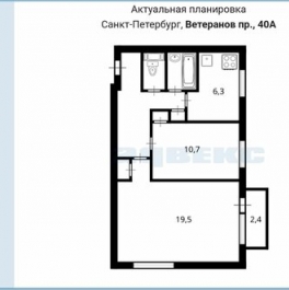 Продажа 2-комн квартиры на вторичном рынке Ветеранов пр-кт,  д. 40
