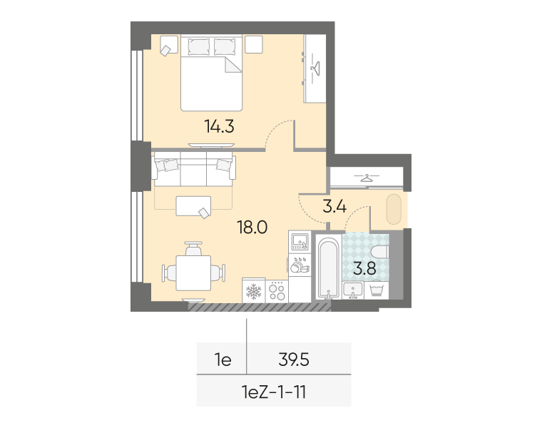 Продажа 1-комн квартиры в новостройке Москва г., Братьев Весниных б-р,  к. 1-3